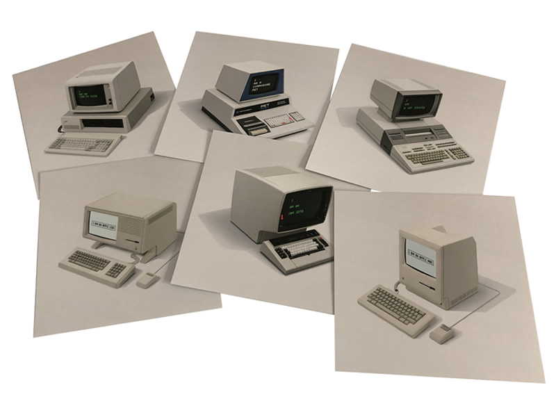 Icons of Beige Computer Postcards