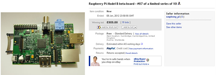 Raspberry Pi on Ebay