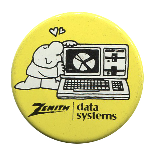 Scan of Document: Zenith Data Systems Promotional Pin Badge