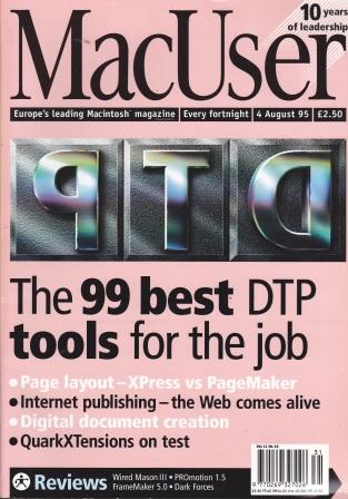 Scan of Document: MacUser - 4 August 1995 - Vol 11 No 16