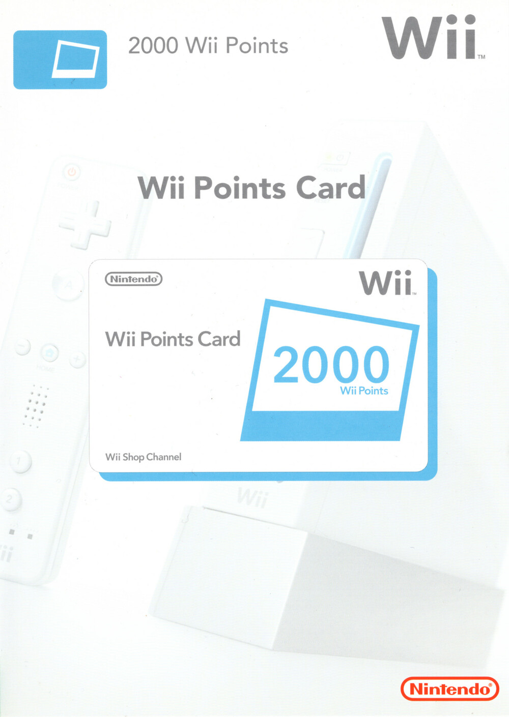 Scan of Document: Wii Points Card