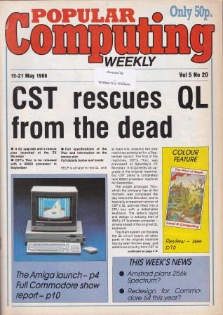 Scan of Document: Popular Computing Weekly Vol 5 No 20 - 15-21 May 1986