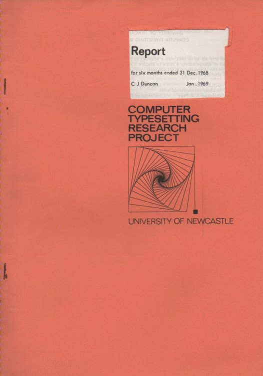 Scan of Document: Computer Typessetting Research Project - Report