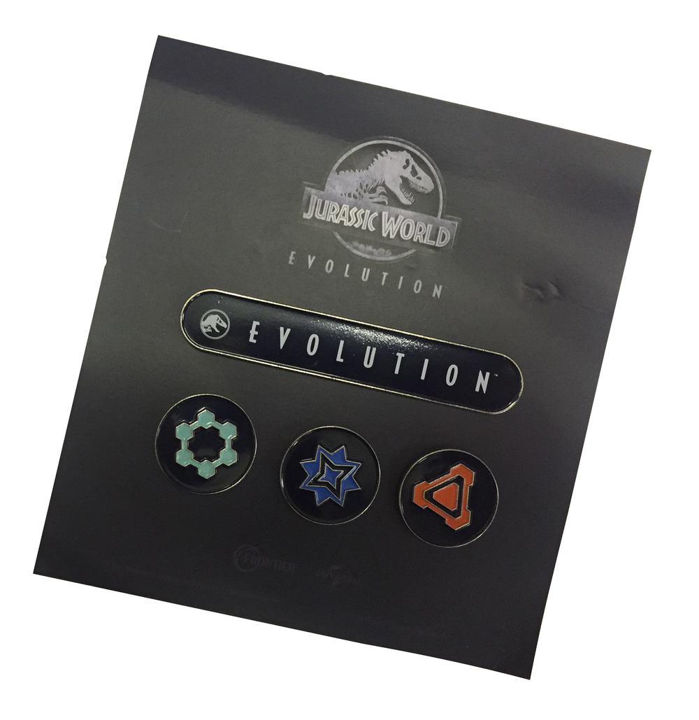 Scan of Document: Jurassic World Evolution Pin Badge Set