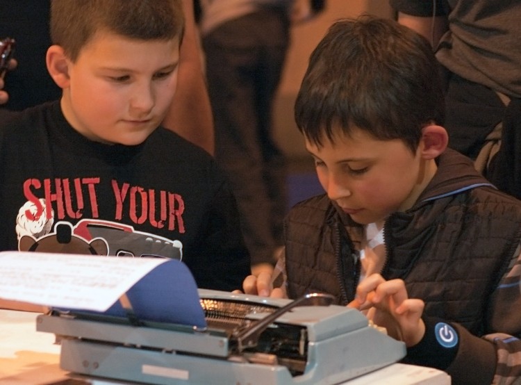 Kids LOVED the typewriter!