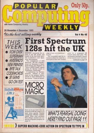 Article: Popular Computing Weekly Vol 4 No 48 - 28 November-4 December 1985