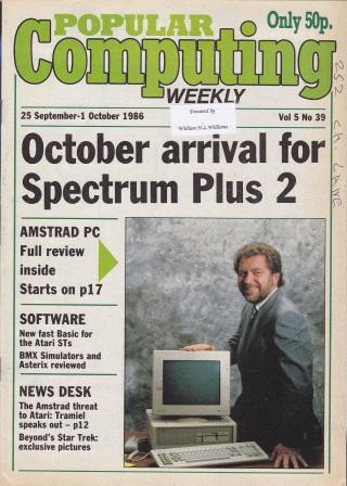 Scan of Document: Popular Computing Weekly Vol 5 No 39 - 25 September-1 October 1986