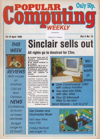 Scan of Document: Popular Computing Weekly Vol 5 No 15 - 10-16 Aprill 1986