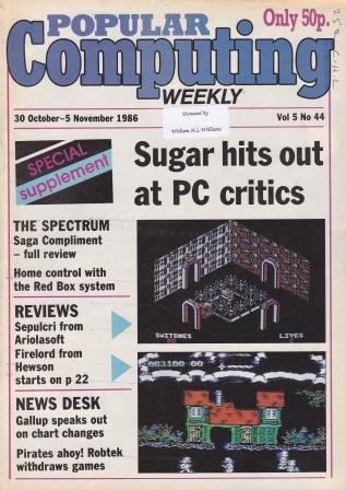 Scan of Document: Popular Computing Weekly Vol 5 No 44 - 30 October-5 November 1986