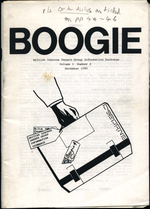 Scan of Document: Osborne Boogie December 1985