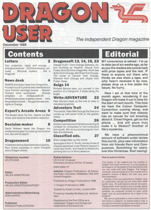 Scan of Document: Dragon User - December 1988