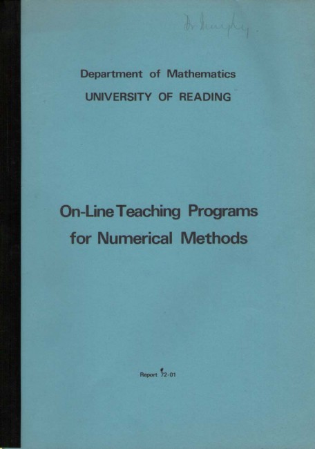 Scan of Document: Subjects Numerical analysis - Computer programs.