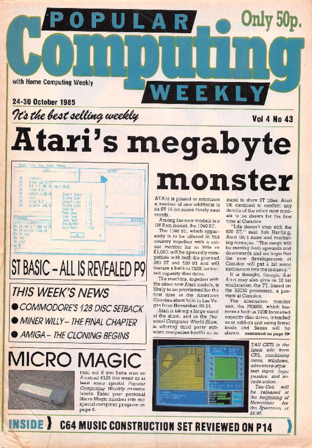 Article: Popular Computing Weekly Vol 4 No 43 - 24-30 October 1985