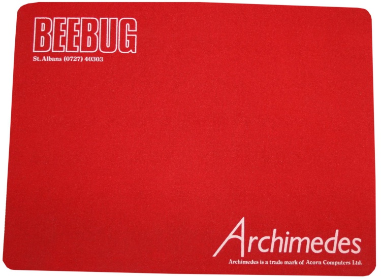 Scan of Document: Beebug Archimedes Mouse Mat (red)