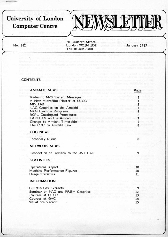 Scan of Document: ULCC News January 1983 Newsletter 162