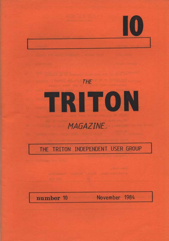 Scan of Document: Triton Magazine No: 10 November 1984