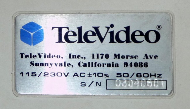 TeleVideo TS 1603 Computer System