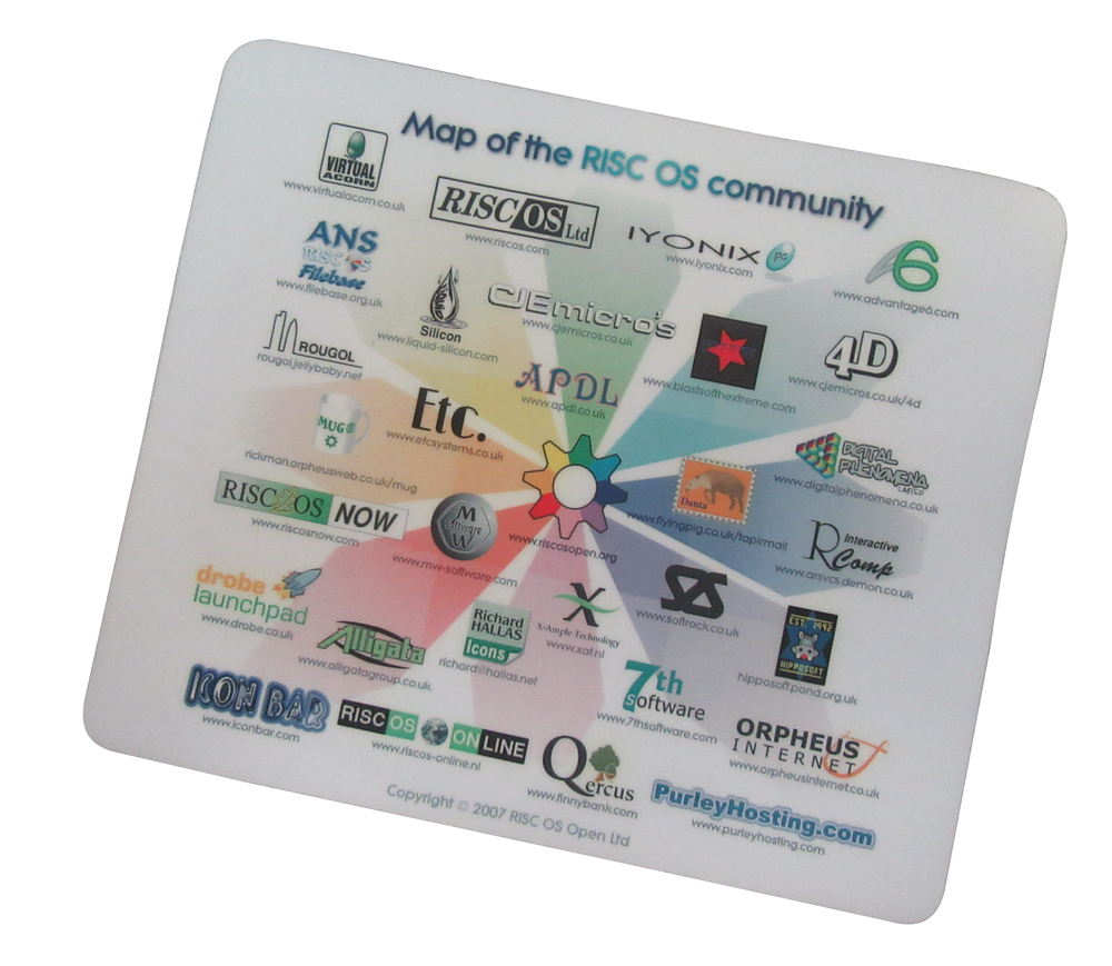 Scan of Document: RISC OS Community Mouse Mat + Coaster