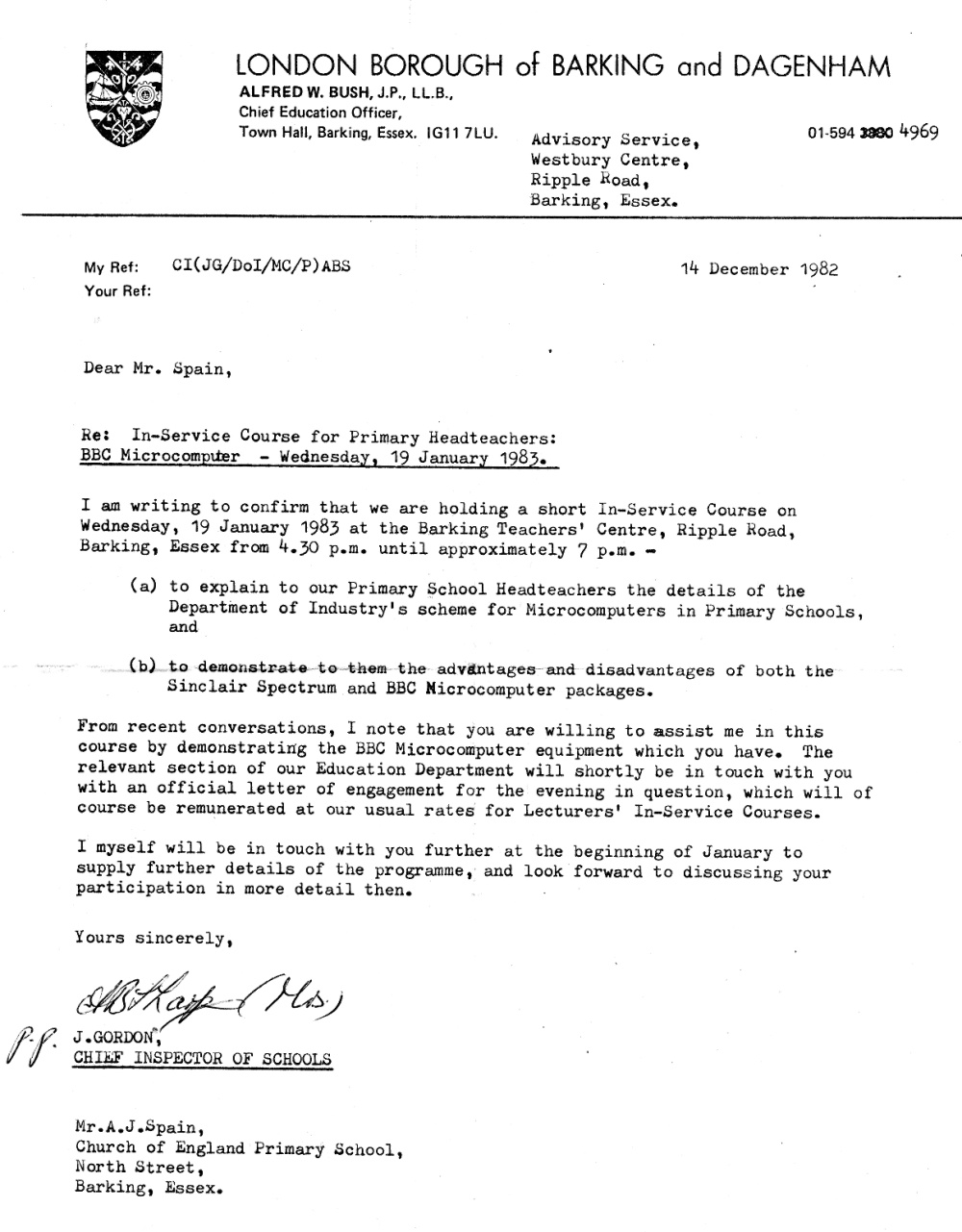 Scan of Document: Barking and Dagenham Advisory Service - BBC Micro in Primary Schools - 1982