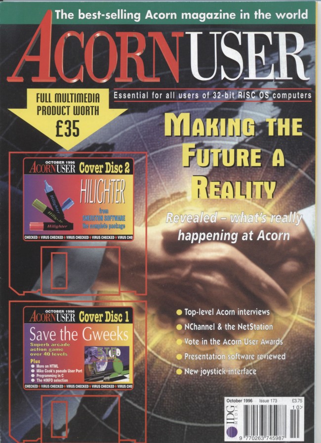 Scan of Document: Acorn User - October 1996