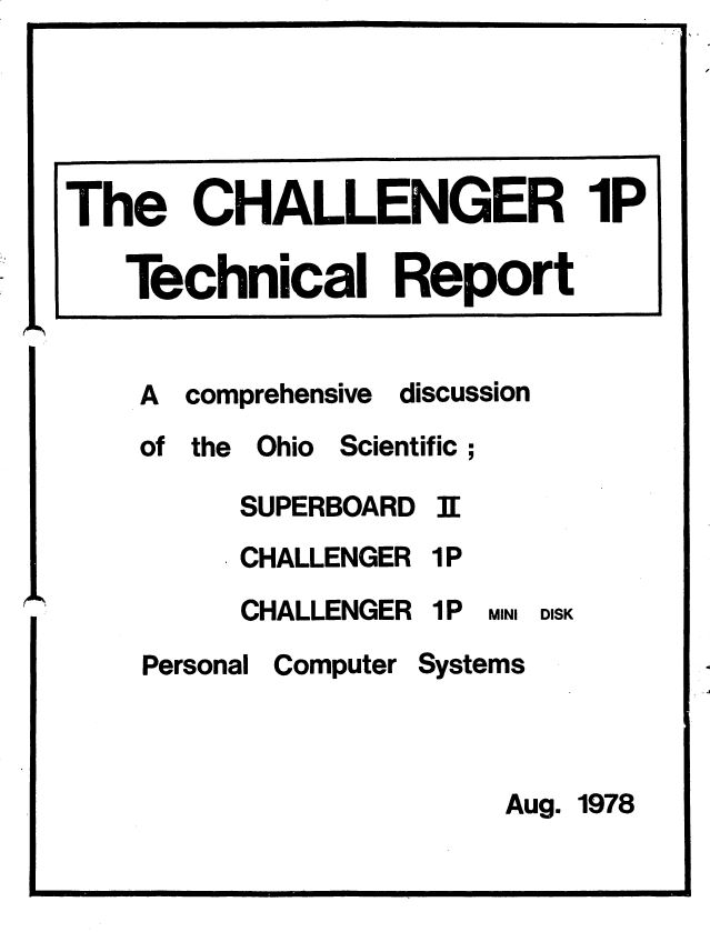 Article: The Challenger 1P Technical Report