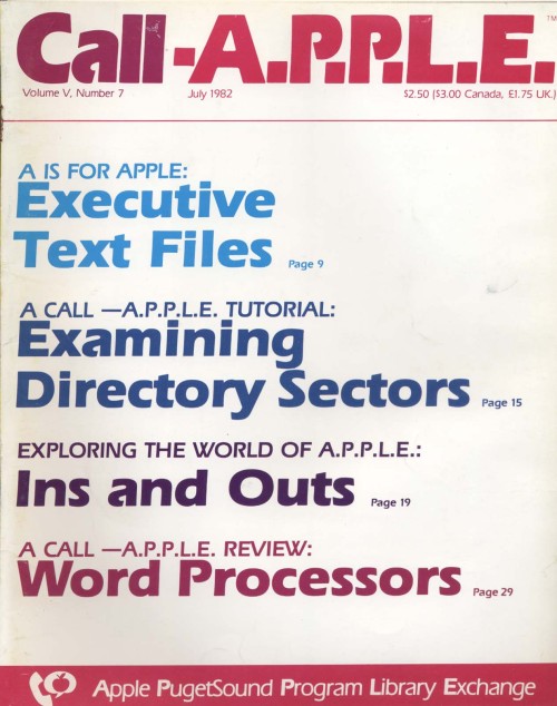 Scan of Document: Call-A.P.P.L.E. - July 1982