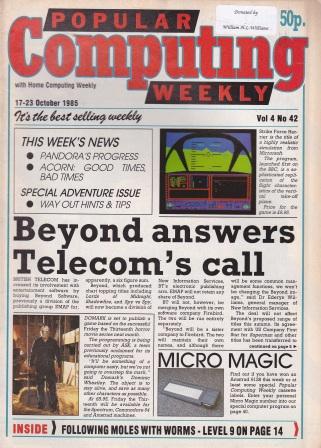 Article: Popular Computing Weekly Vol 4 No 42 - 17-23 October 1985