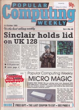 Article: Popular Computing Weekly Vol 4 No 40 - 3-9 October 1985