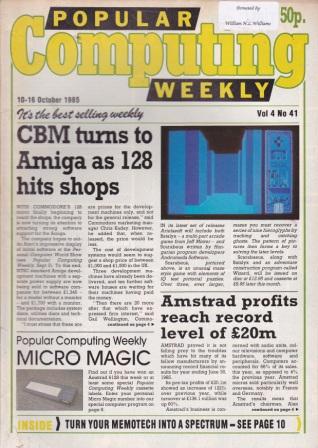 Article: Popular Computing Weekly Vol 4 No 41 - 10-16 October 1985