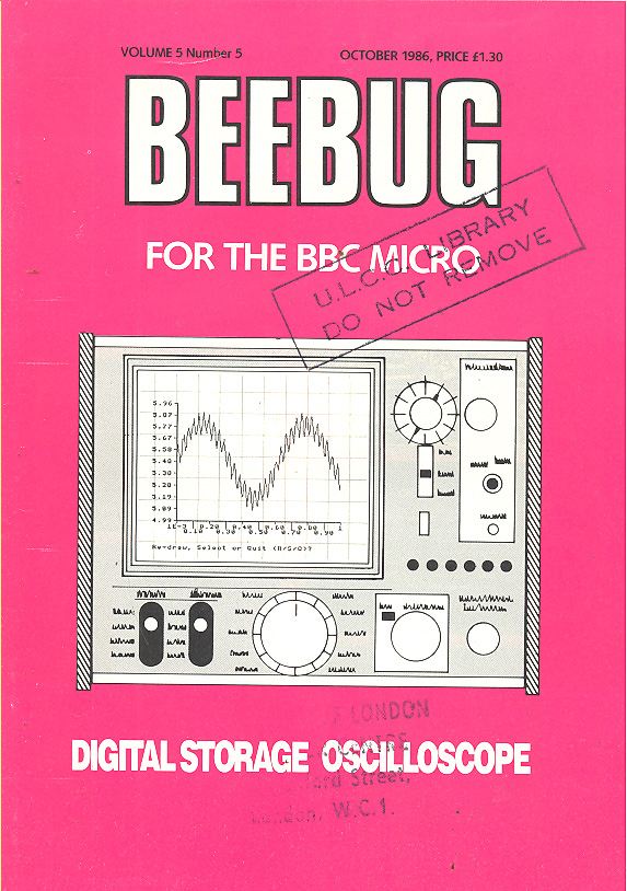 Article: Beebug Newsletter - Volume 5, Number 5 - October 1986