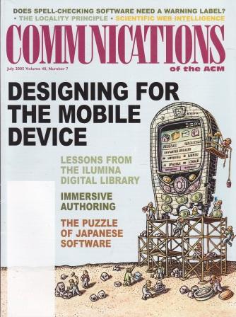 Scan of Document: Communications of the ACM - July 2005