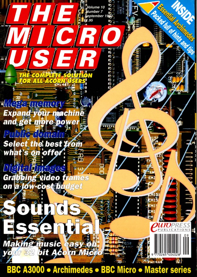 Scan of Document: The Micro User - September 1992 - Vol 10 No 7