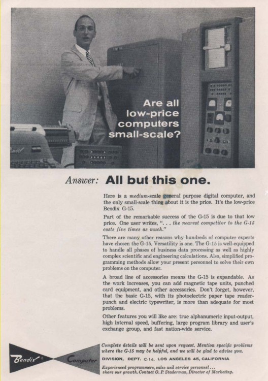 Scan of Document: Bendix G-15 Computer System