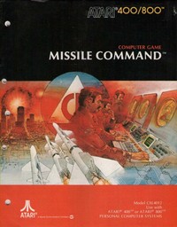 Atari 400/800 Computer Game Missile Command