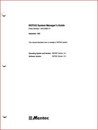 Mentec - RSTS/E System Manager's Guide