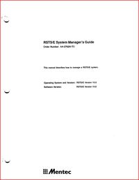 Mentec - RSTS/E System Manager's Guide (Replacement Pages)