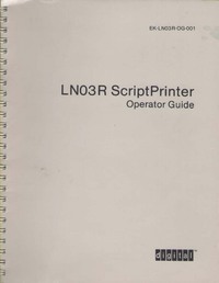 Digital LN03R Script Printer Operator Guide