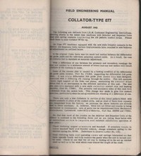 Hollerith Manual Collator Type 077, parts  lists, diagrams and exploded views