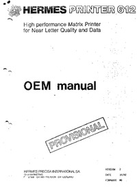 Hermes Printer 612 - OEM Manual