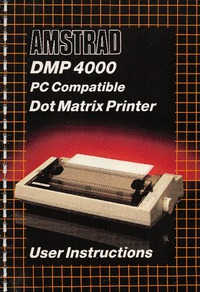 Amstrad DMP 4000 - Owners Manual