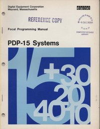 Digital PDP-15 Systems Focal Programming Manual