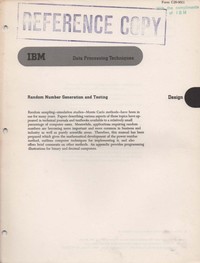IBM Random Number Generation and Testing