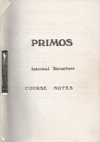 Primos Internal Structure Course Notes
