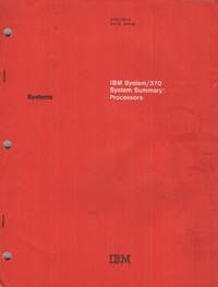 IBM System 370 System Summary: Processors