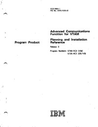 Advanced Communications Function for VTAM Planning and Installation Reference Release 3