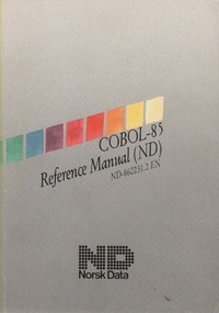 COBOL-85 Reference Manual (ND)