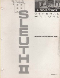Univac 1107 Sleuth II Programmers Guide
