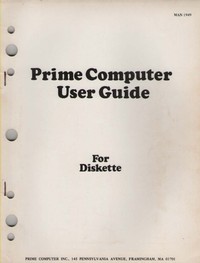Prime Computer User Guide for Diskette