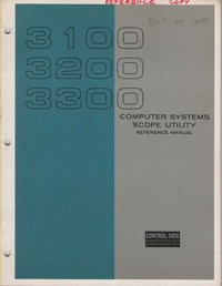 3100/ 3200/ 3300 Computer Systems Scope Utility (Reference Copy)