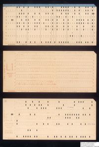 60868 Three LEO punch cards